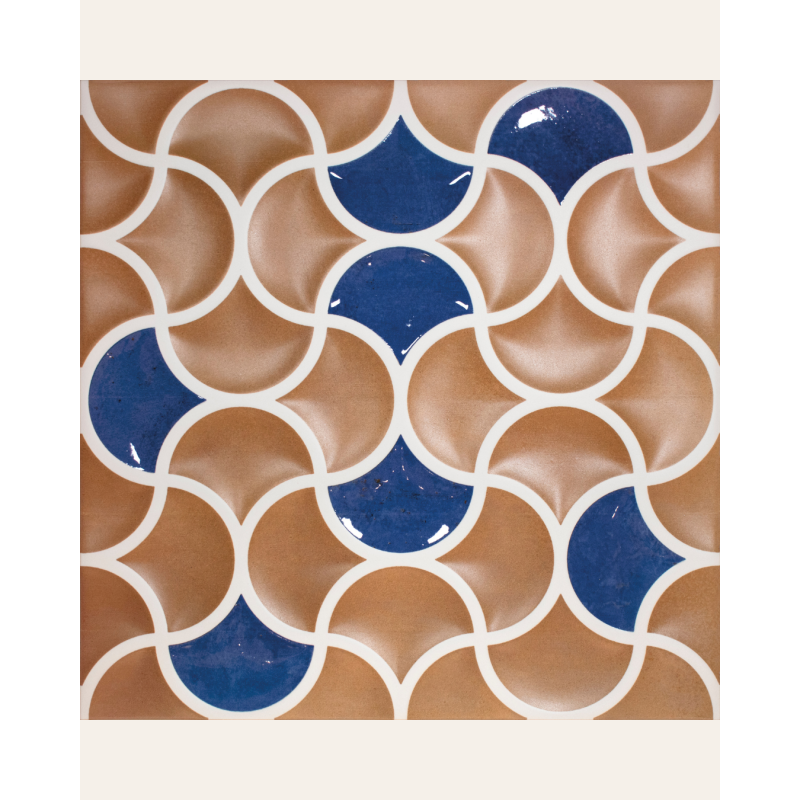Lattice Cotto Cobalt 33x33 - Carrelage style carreaux de ciment (carton de 0,89 m2)