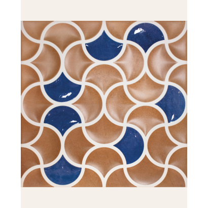 Lattice Cotto Cobalt 33x33 - Carrelage style carreaux de ciment (carton de 0,89 m2)