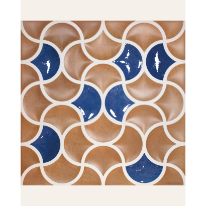 Lattice Cotto Cobalt 33x33 - Carrelage style carreaux de ciment (carton de 0,89 m2)