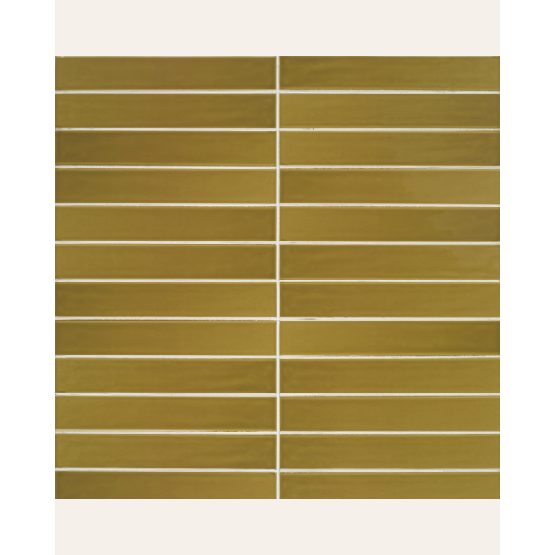 Sidney Olive 5x30 - Faïence effet zellige (carton de 0,51 m²)