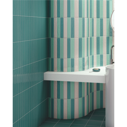 Sidney Aqua 5x30 - Faïence effet zellige (carton de 0,51 m²)
