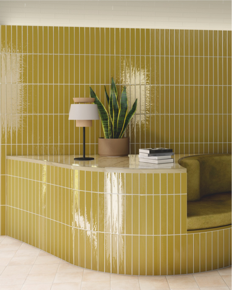 Sidney Olive 5x30 - Faïence effet zellige (carton de 0,51 m²)