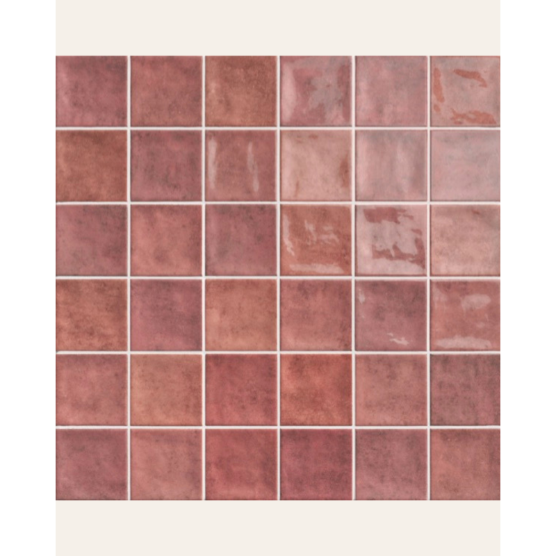 Dix Chaouen Carmine 20x20 - Faïence effet zellige (carton de 1 m²)