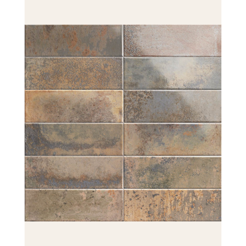Bellagio Caramel 10x30 - Faïence effet zellige raku (carton de 1,02 m2)