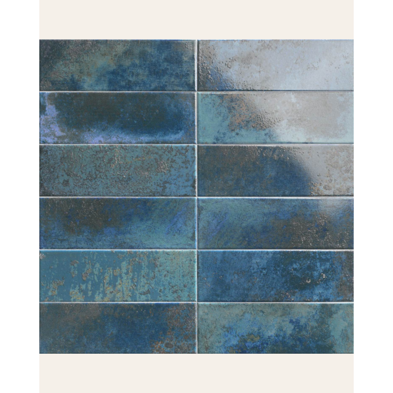 Bellagio Blu 10x30 - Faïence effet zellige (carton de 1,02 m2)