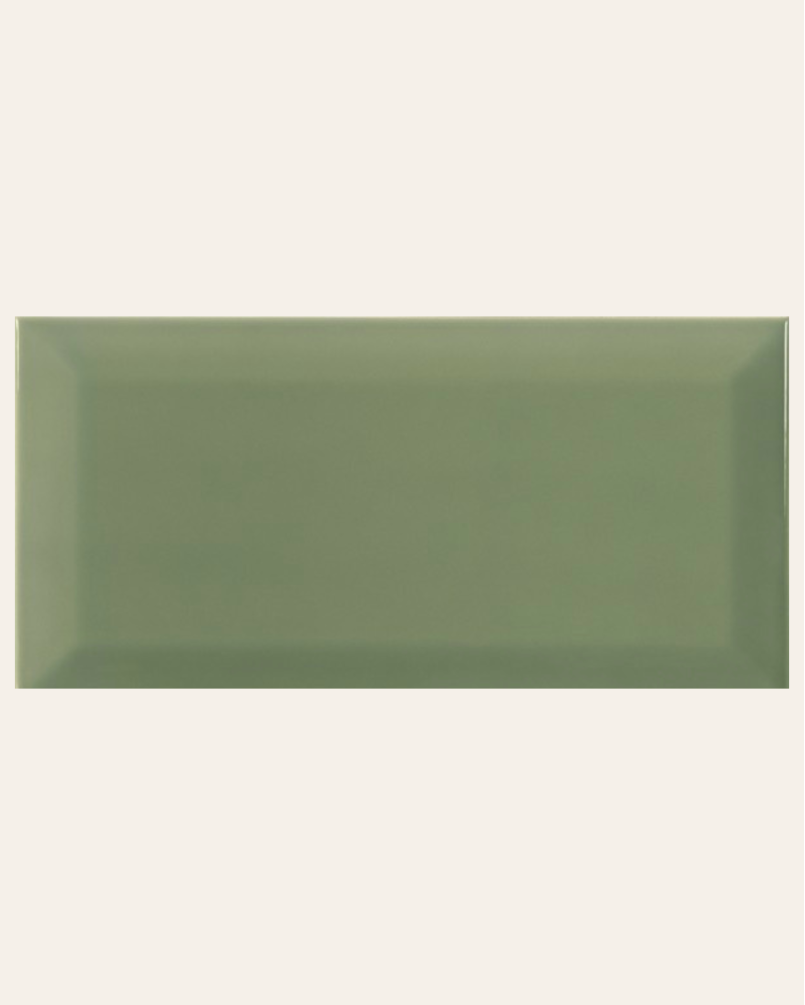 Bissel Green Olive 10x20 - Faïence style métro (carton de 1 m²)