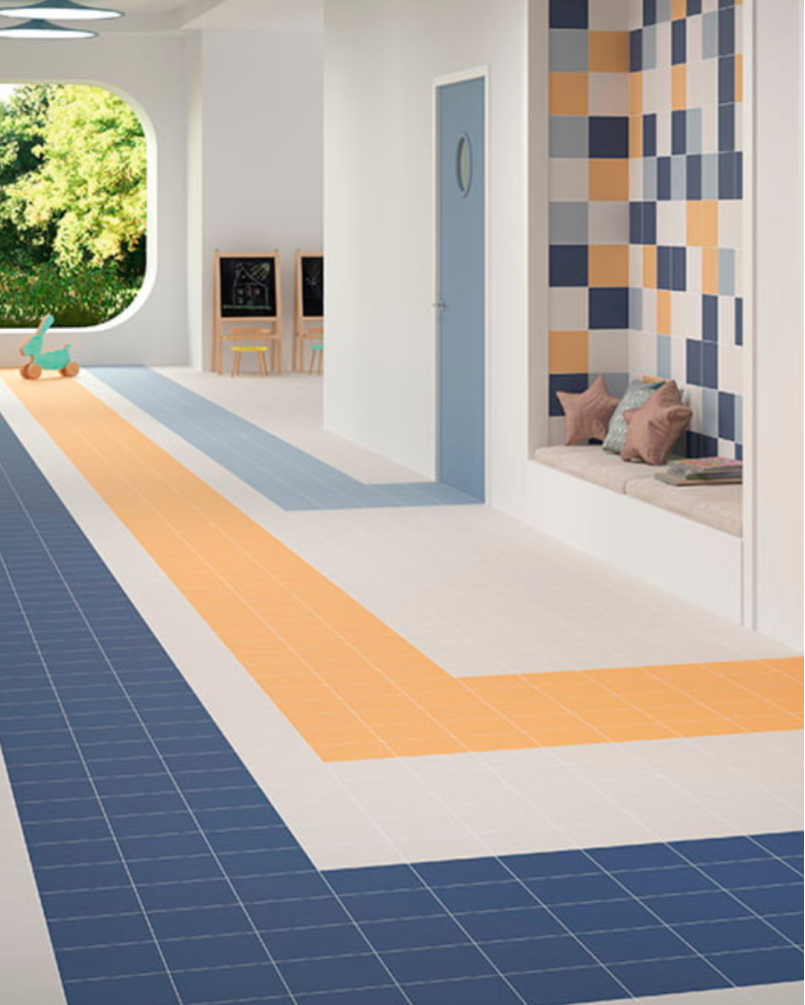 Technical Soft Tangerine 20x20 - Carrelage uni antidérapant (carton de 1 m²)