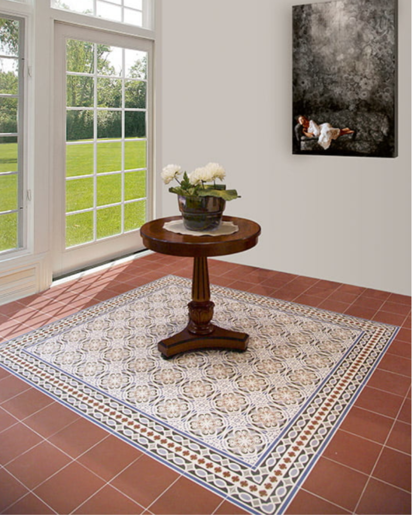 Victorian Rojo 20x20 - Carrelage uni (carton de 1 m²)
