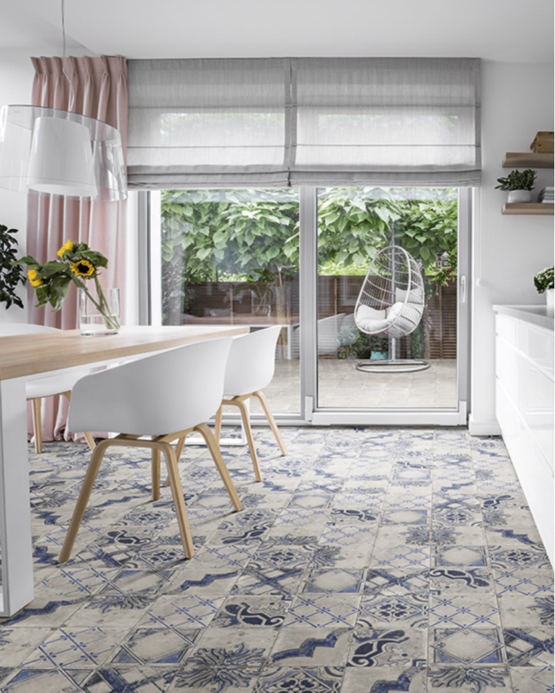 Canaletto Bianco 20x20 - Carrelage style carreaux de ciment (carton de 1 m²)