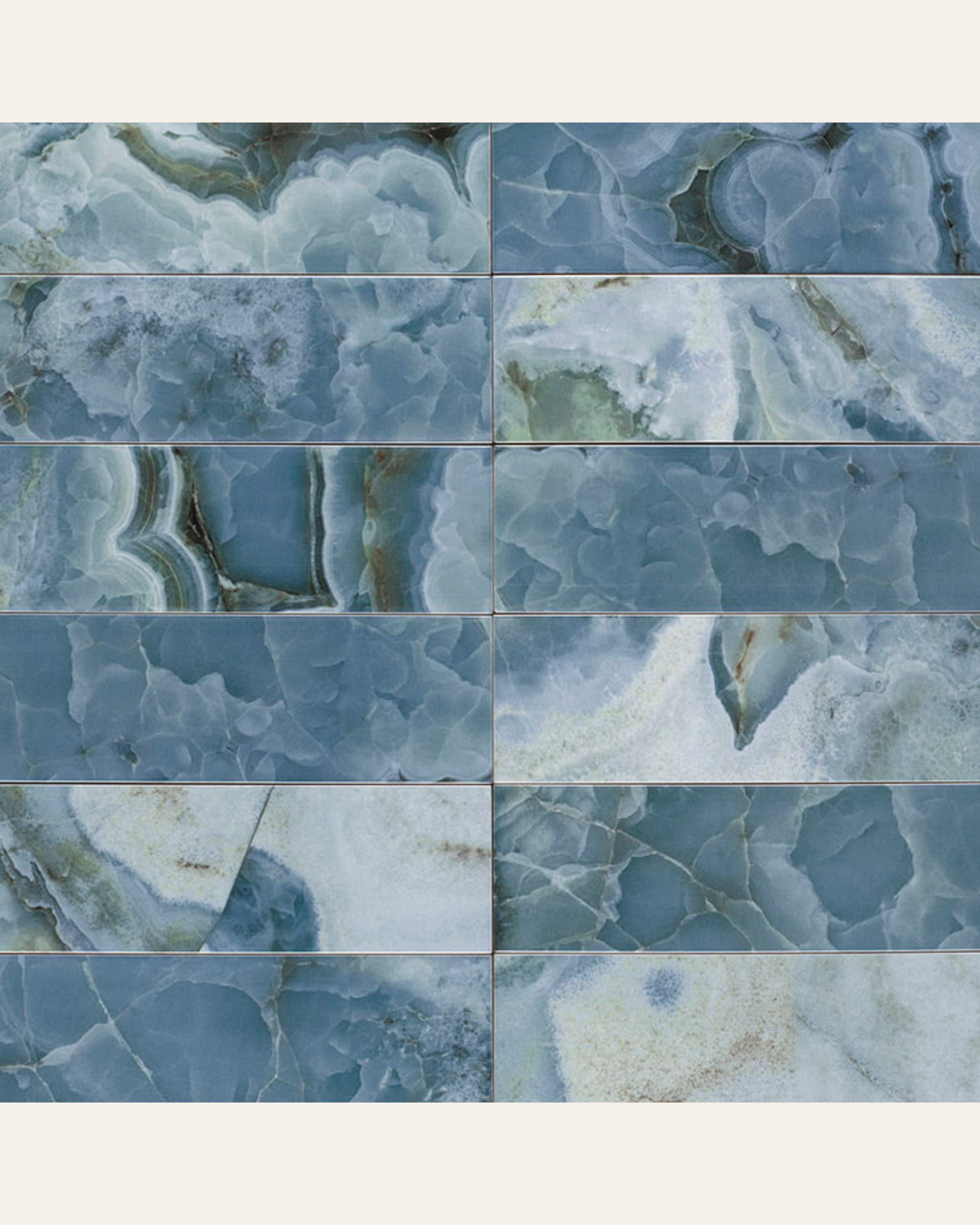 Chloe Aqua 10x30 - Faience effet marbre (carton de 1,02 m2)