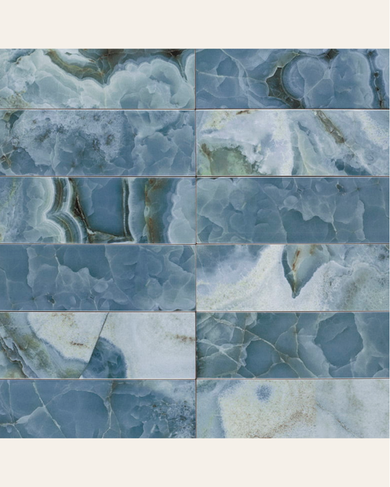 Chloe Aqua 10x30 - Faience effet marbre (carton de 1,02 m2)