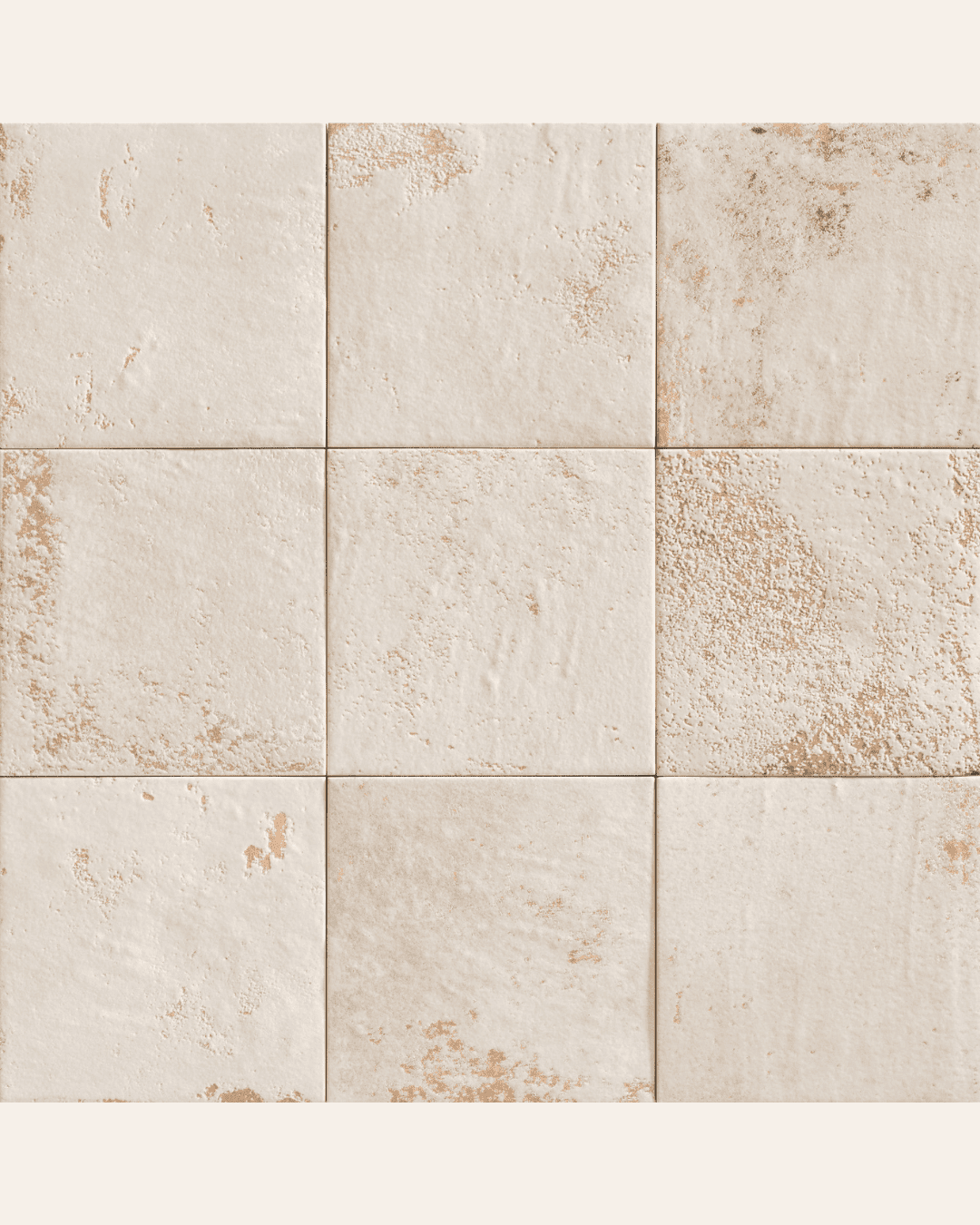 Meraki Blanco 20x20 - Carrelage aspect vielli brillant (carton de 1 m2)