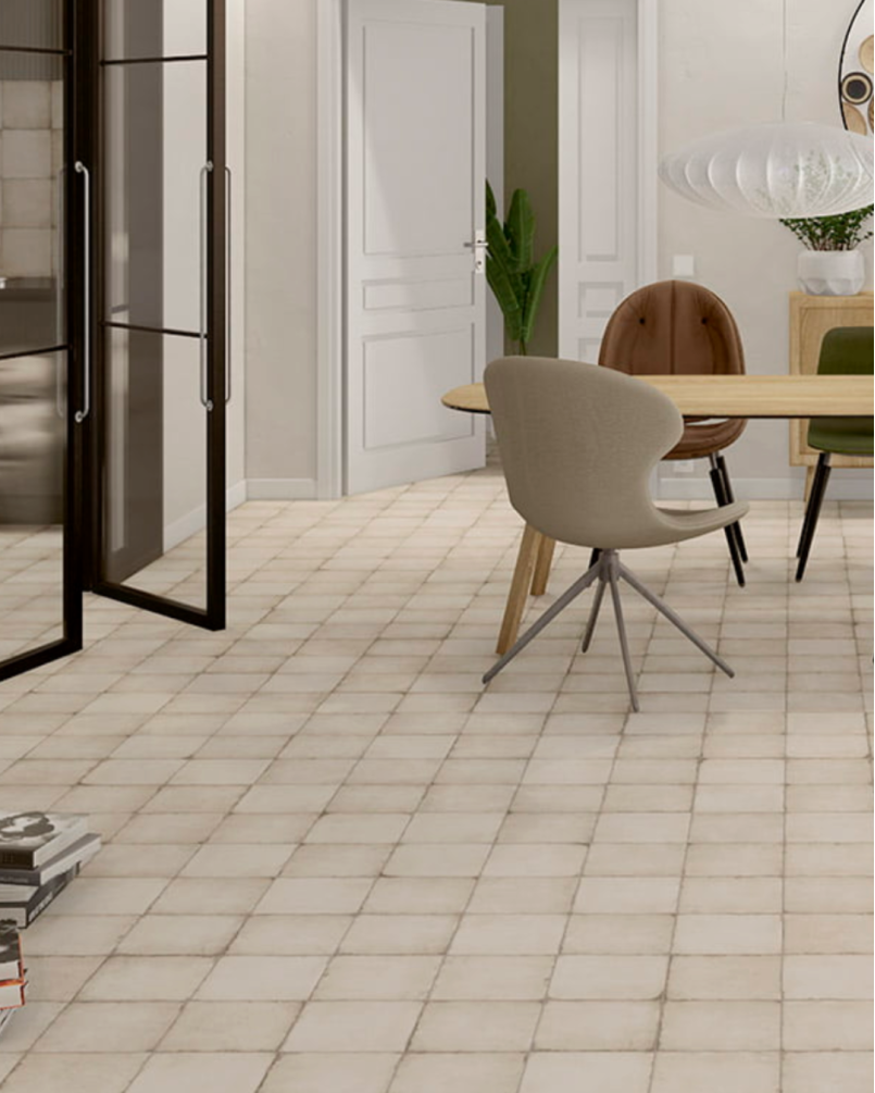 Bottega Bianco 20x20 - Carrelage style traditionnel (carton de 1 m2)