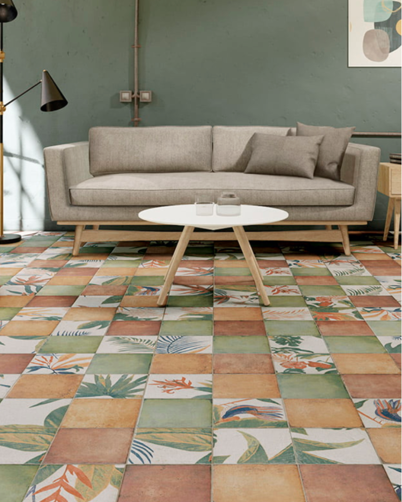 Bottega Verd 20x20 - Carrelage style traditionnel (carton de 1 m2)