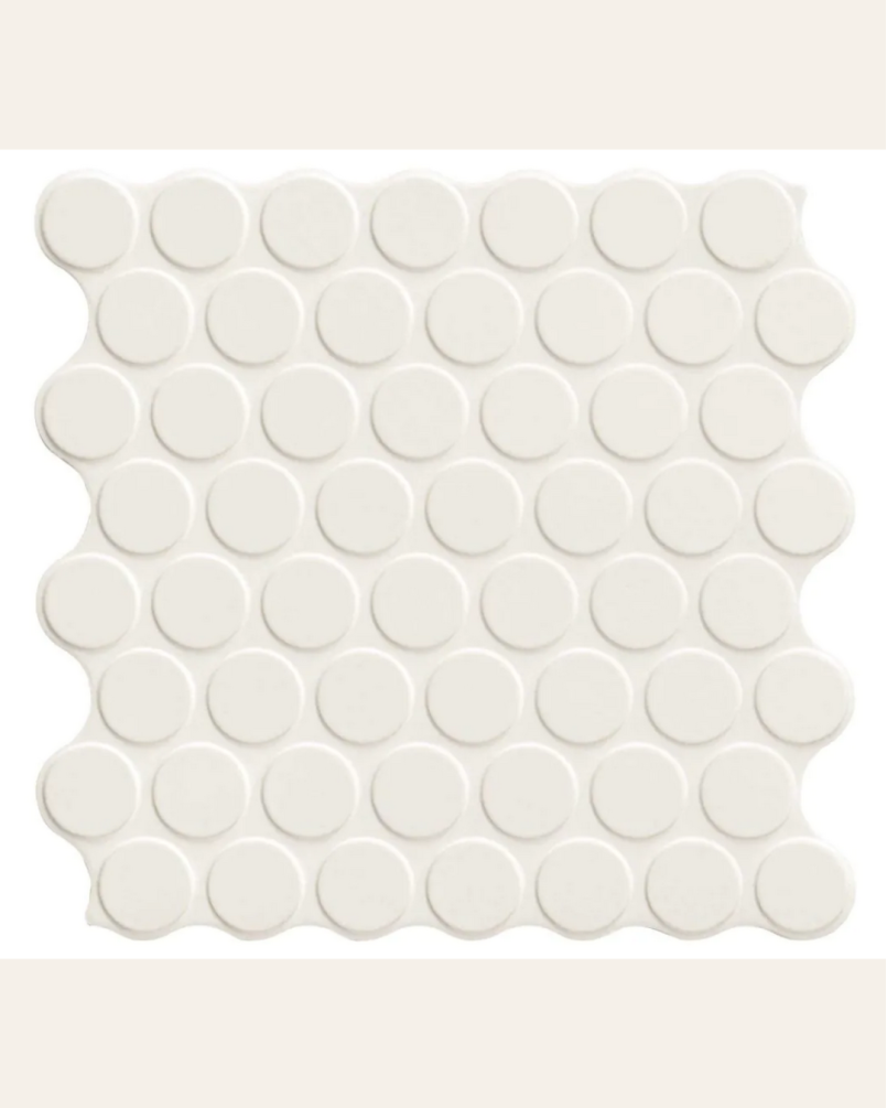 Circle White 30,9x30,9 - Faience relief (carton de 0,86 m2)