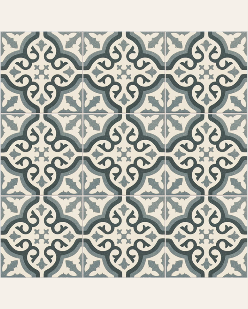 Centro Florentine Blue Motif Central 20x20- Carrelage style carreaux de ciment  (carton de 1 m²)