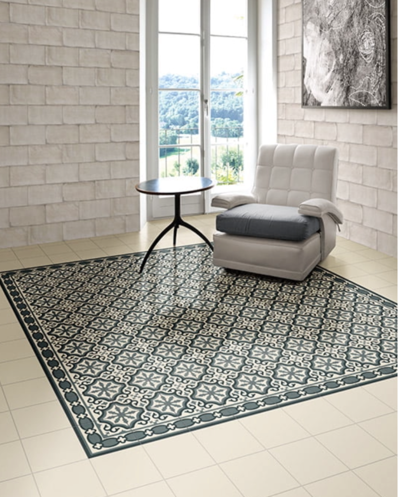 Centro Florentine Blue Motif Central 20x20- Carrelage style carreaux de ciment  (carton de 1 m²)