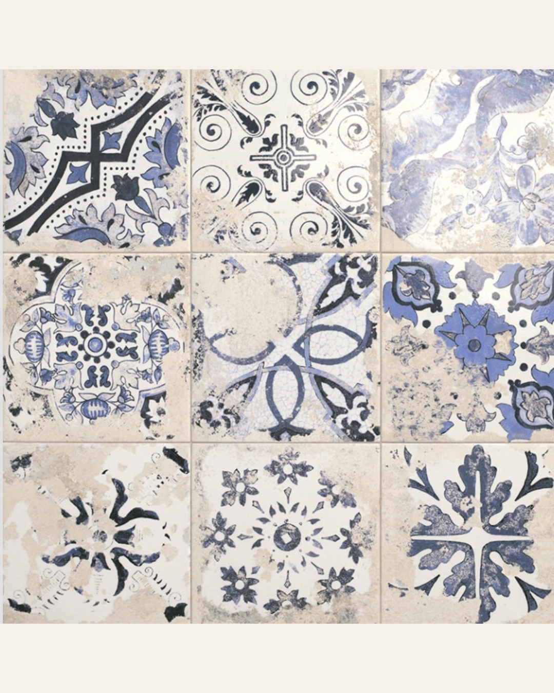 Anthology White 20x20 - Carrelage style carreaux de ciment (carton de 1 m2)