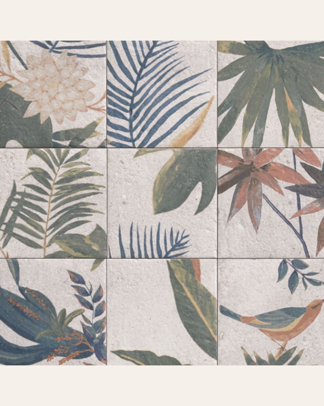 Decor Samui 20x20 - Carrelage à motifs floraux (carton de 1 m²)