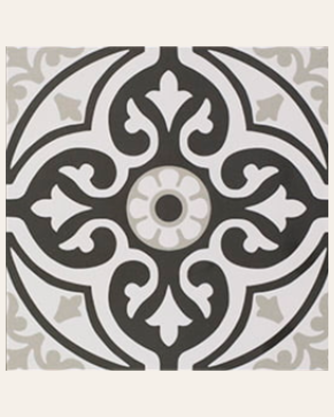 Centro Normandy White 20x20 - Carrelage style carreaux de ciment (carton de 1 m²)