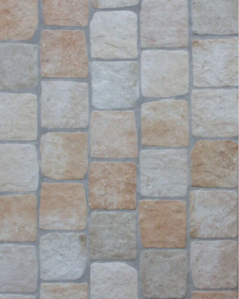 Country Beige 15x15 - Carrelage effet pavé rustique (carton de 0,81 m²)