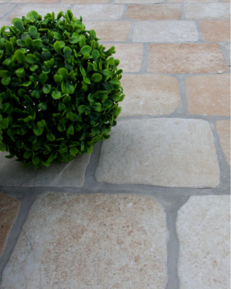 Country Beige 15x15 - Carrelage effet pavé rustique (carton de 0,81 m²)