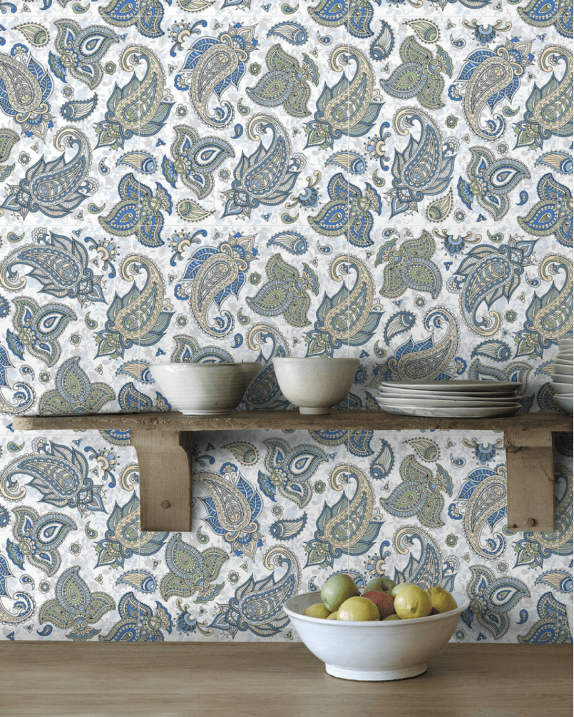 Paisley Hawa 25x25 - Carrelage Style Cachemire (carton de 1 m²)