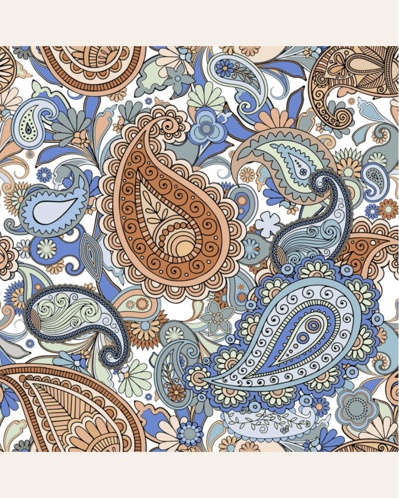 Paisley Nur 25x25 - Carrelage Style Cachemire (carton de 1 m²)