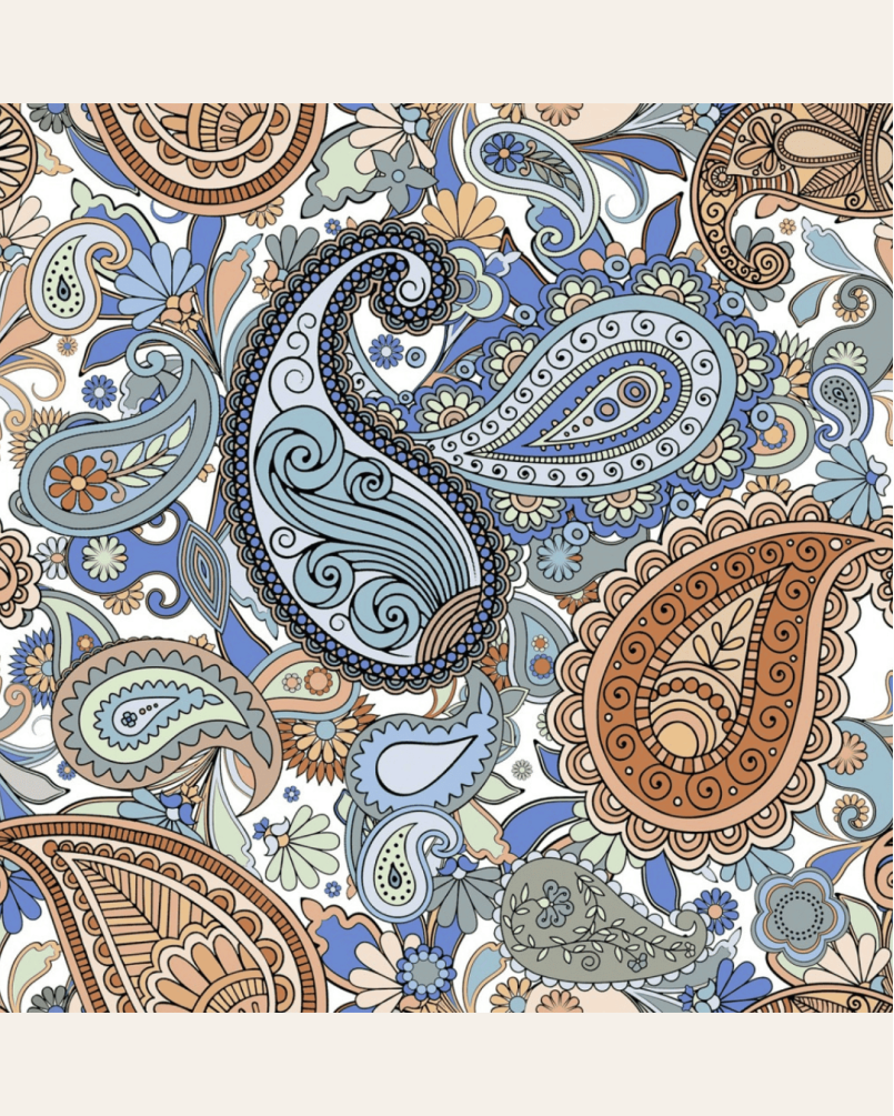 Paisley Nur 25x25 - Carrelage Style Cachemire (carton de 1 m²)