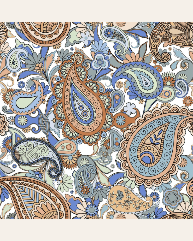 Paisley Nur 25x25 - Carrelage Style Cachemire (carton de 1 m²)