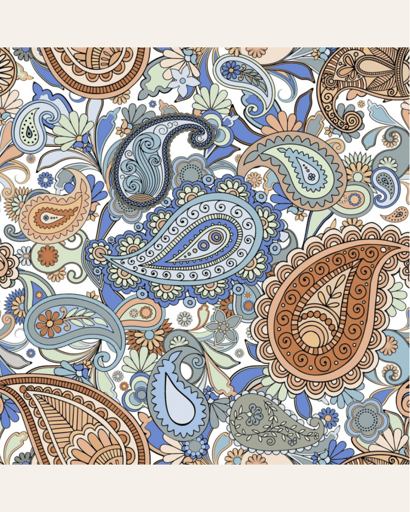 Paisley Nur 25x25 - Carrelage Style Cachemire (carton de 1 m²)