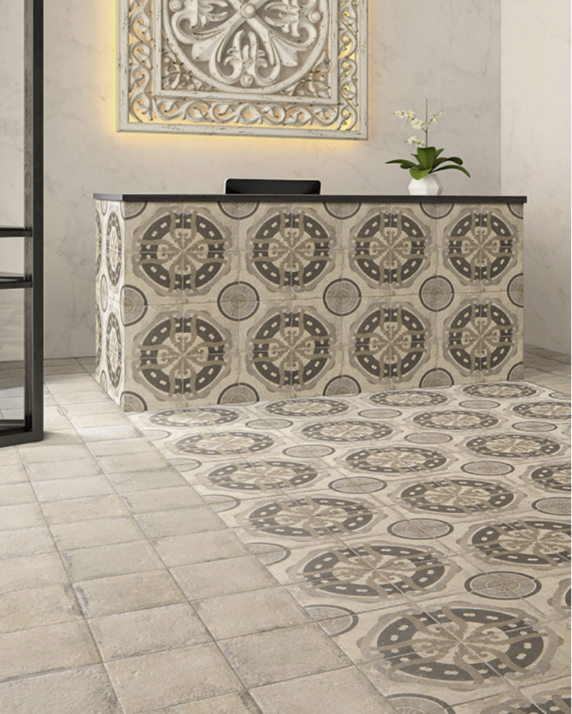 Norland White 20x20 - Carrelage effet pierre (carton de 1 m2)