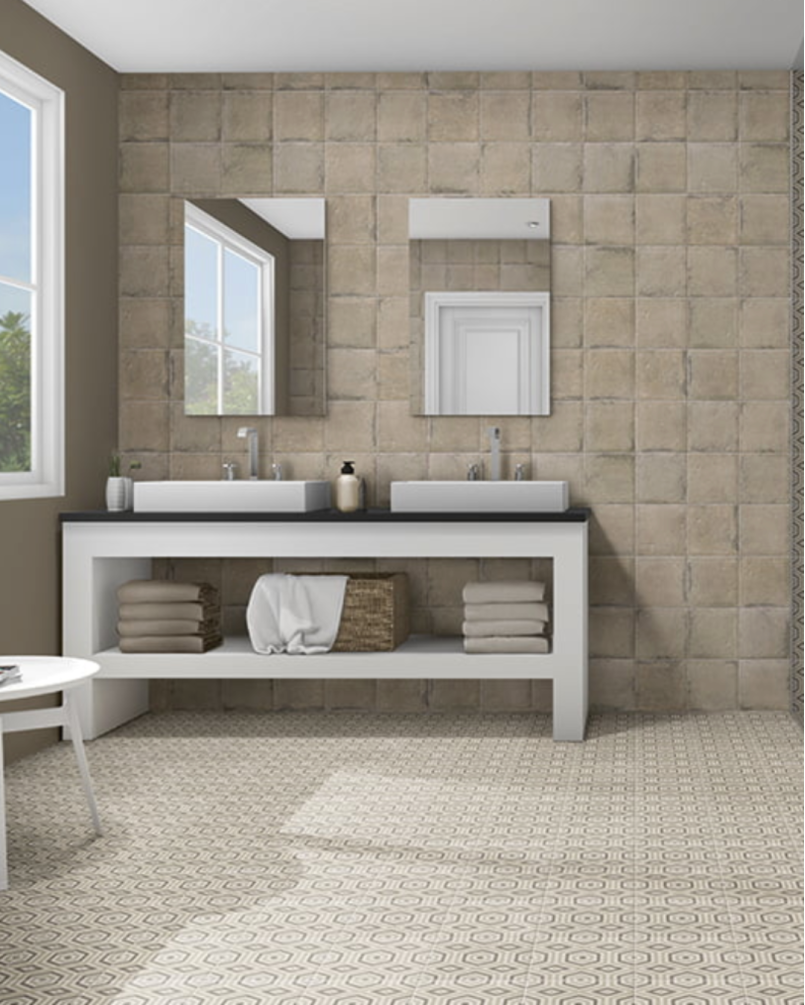 Norland Beige 20x20 - Carrelage effet béton (carton de 1 m2)