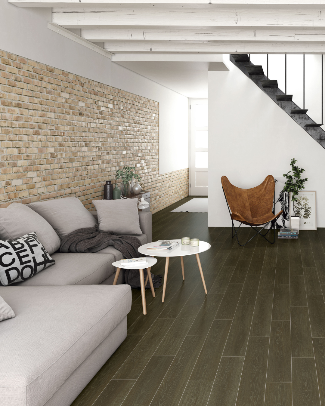 Iwood Walnut 23x120 - Carrelage effet bois (carton de 1,09 m²)