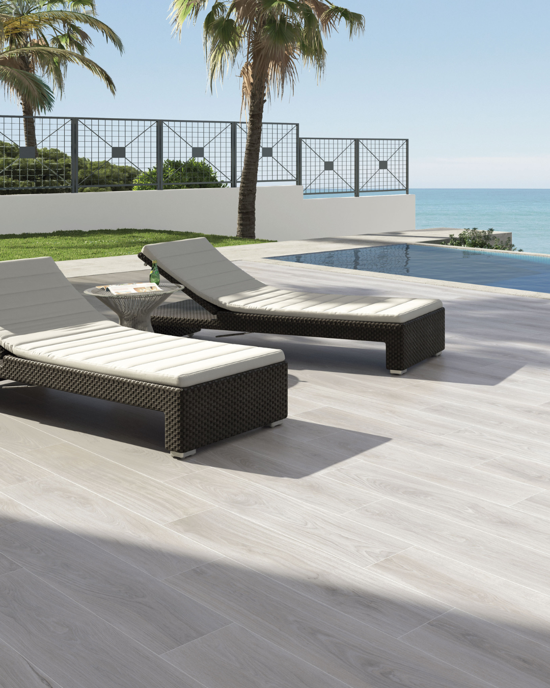 Iwood White 23x120 - Carrelage effet bois (carton de 1,09 m²)