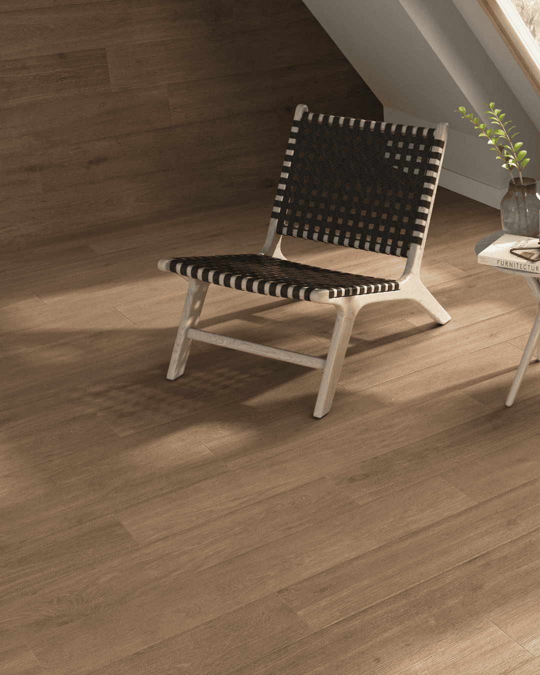 Hardwood Nogal 20x120 - Carrelage imitation parquet (carton de 1,16 m²)