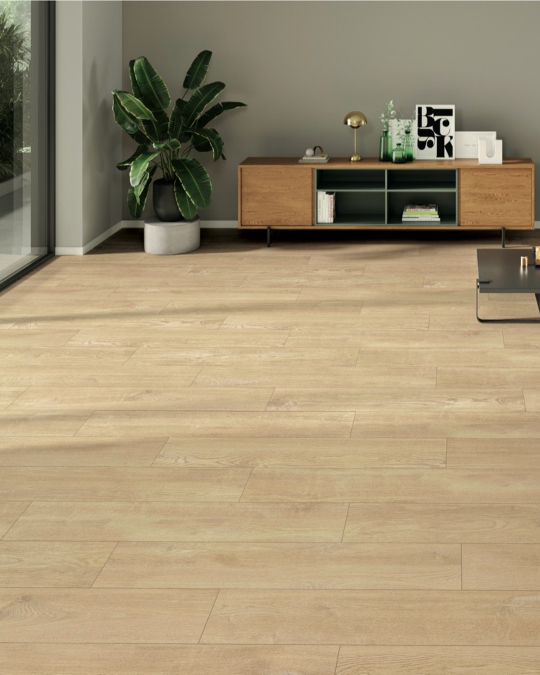 Amberly Natural 23x120 - Carrelage style parquet (carton de 1,09 m²)