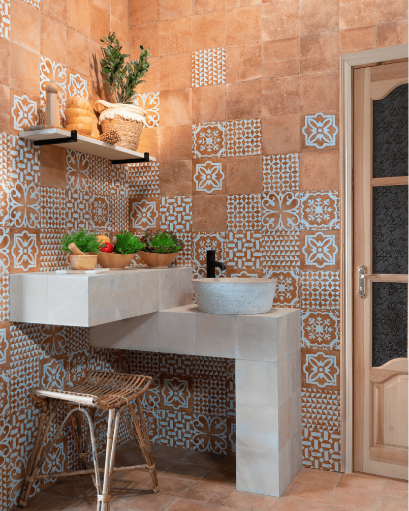 Kasma Natural 20x20 - Carrelage style traditionnel (carton de 1 m²)