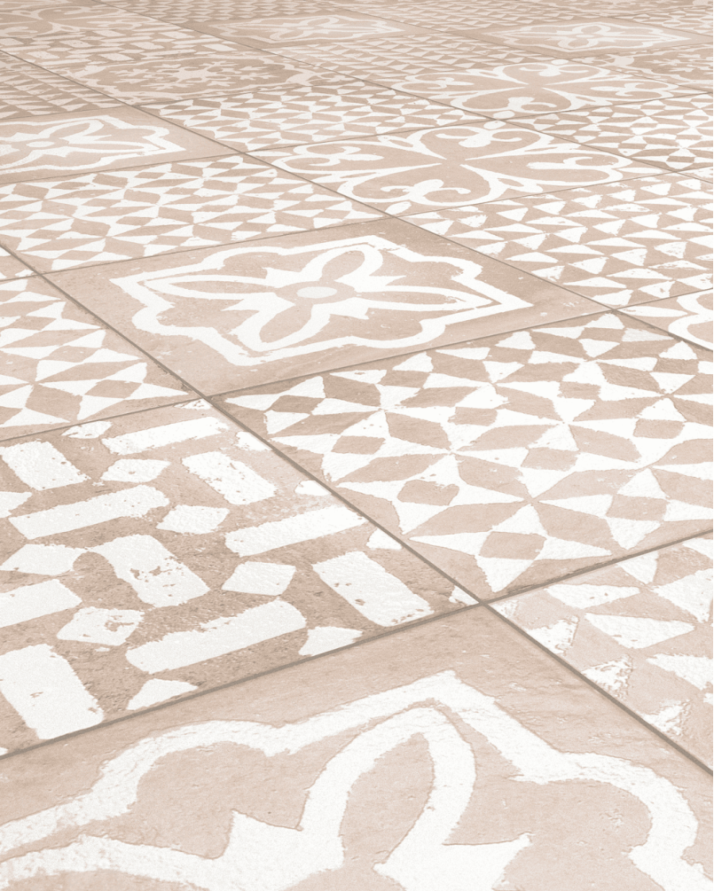 Kasma Blanc 20x20 - Carrelage style traditionnel (carton de 1 m²)