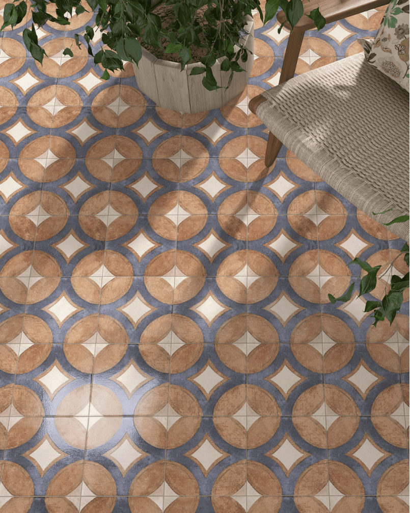 Decor Fondant Natural 20x20 - Carrelage style traditionnel (carton de 1 m²)