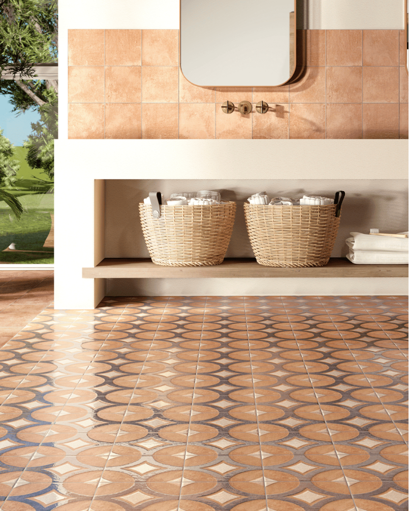 Decor Fondant Natural 20x20 - Carrelage style traditionnel (carton de 1 m²)