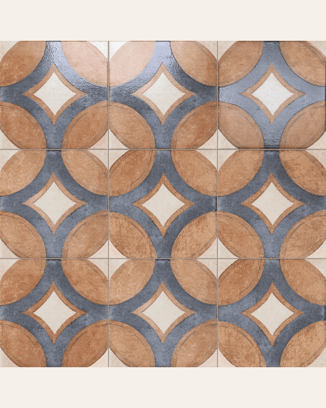 Decor Fondant Natural 20x20 - Carrelage style traditionnel (carton de 1 m²)