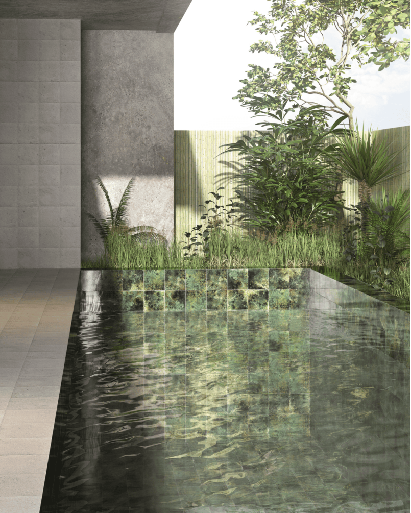 Ocean Green 20x20 carrelage piscine (carton de 1 m2)