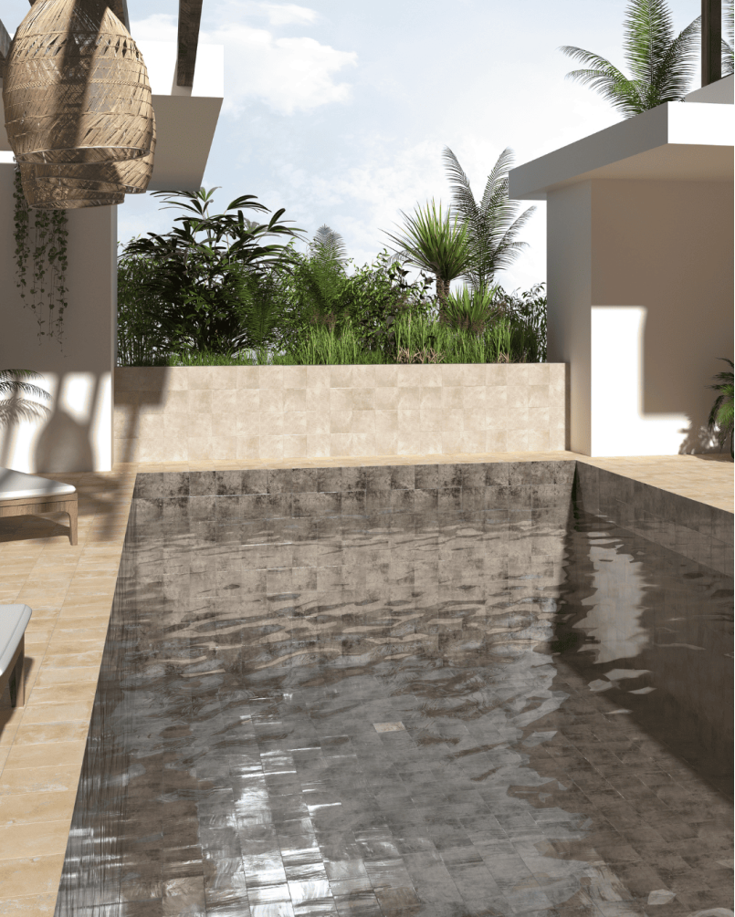 Ocean Land 20x20 - Carrelage piscine (carton de 1 m2)