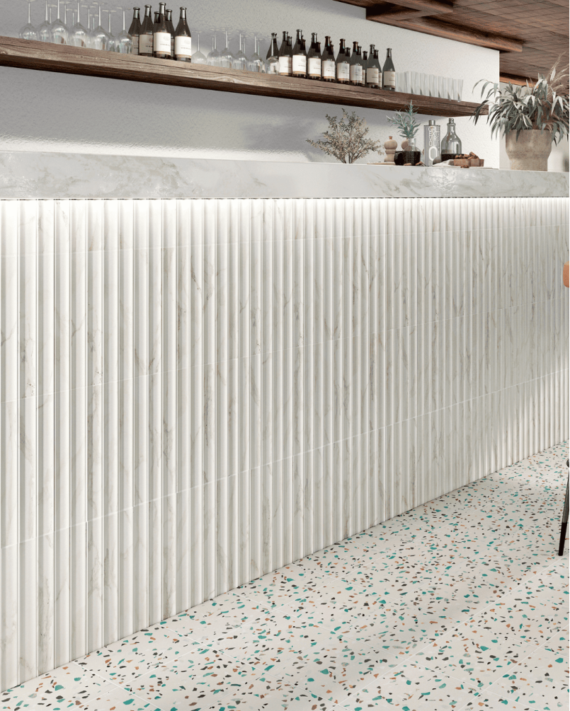 Concav White 15x30 - Faience style relief (carton de 0,81 m2)