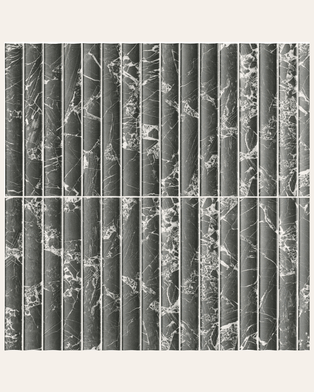 Concav Black 15x30 - Faience style relief (carton de 0,81 m2)