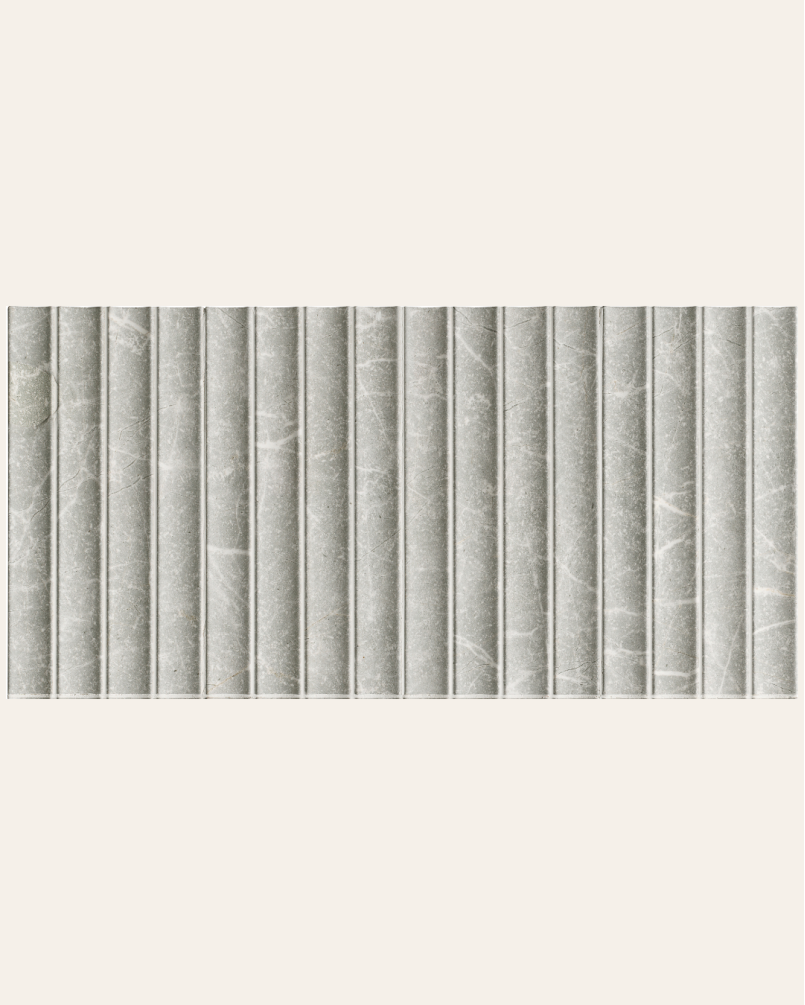 Concav Grey 15x30 - Faience style relief (carton de 0,81 m2)