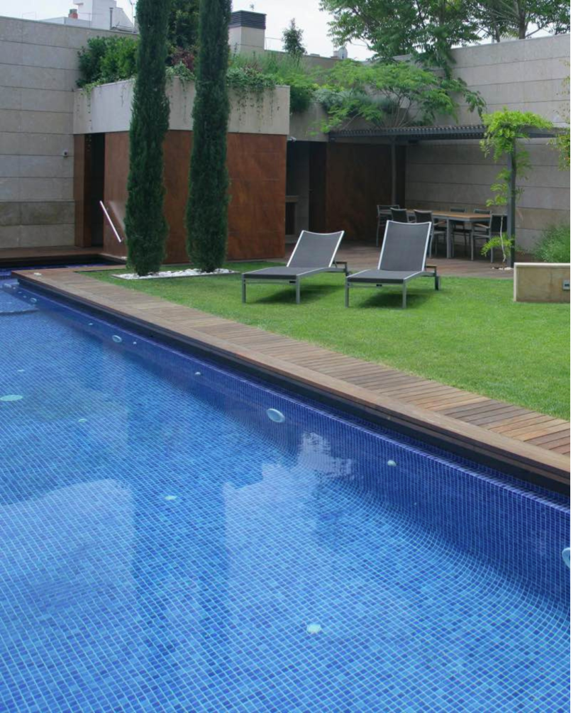 Niebla Azul 2,5x2,5 - Mosaïque antidérapant pour piscine (carton de 2 m²)