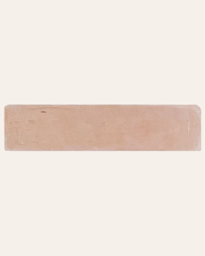 Plinthe Terre Cuite Faite Main Natural Bords arrondis - 10x40 (vendu à l'unité)
