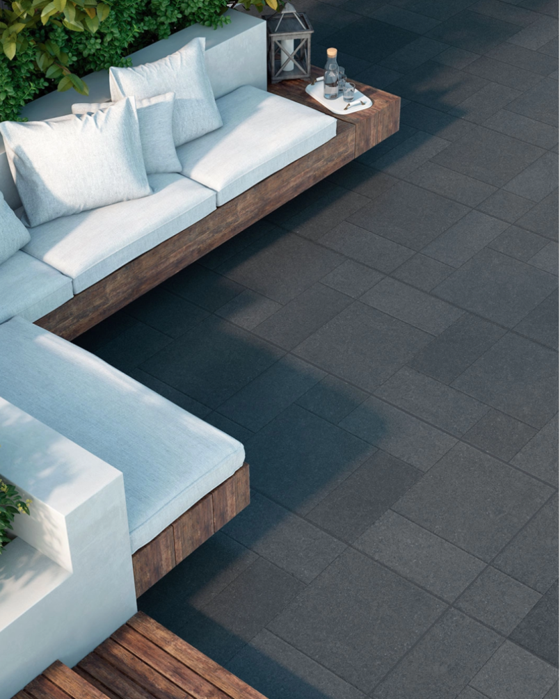 Everest Antracita 60x60 - Carrelage effet pierre mat (carton de 1,44 m2)